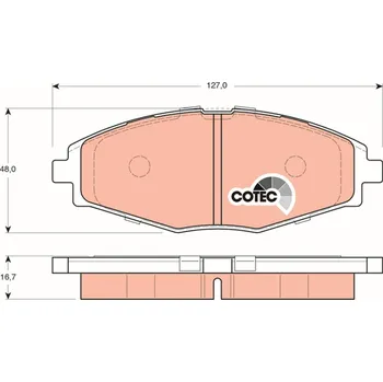 Brzdová destička Sada brzdových destiček, kotoučová brzda TRW GDB3195