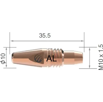 Příslušenství ke svářečce ARC TORCHOLOGY Průvlak ARC M M10/10/35,5, CuCrZr - 1,0 mm (pro AL) AM6WCT10A