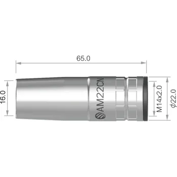 Příslušenství ke svářečce ARC TORCHOLOGY Plynová hubice ARC M22 - kónická - délka 65 mm AM22CN