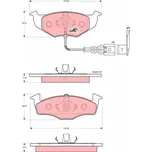 Sada brzdových destiček, kotoučová brzda TRW GDB1586