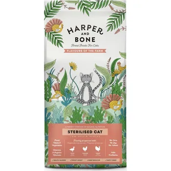 Krmivo pro kočku Vzorek Harper and Bone Cat Sterilised příchutě farmy 70 g