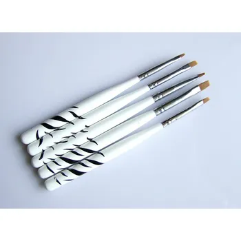 Kosmetický štětec NehtyShop Sada štětců One stroke bílé