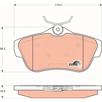 Brzdová destička Sada brzdových destiček, kotoučová brzda TRW GDB1740