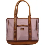 Dámská látková taška s kapsou na přední straně Elda, světle fialová