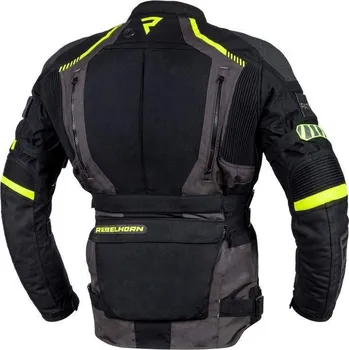 Moto bunda Rebelhorn Patrol Textile Jacket černá/žlutá XXS