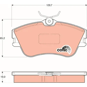 Brzdová destička Sada brzdových destiček, kotoučová brzda TRW GDB1092