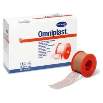 Náplast Omniplast - fixační náplast 2,5 cm/5m,10ks - ID: 812