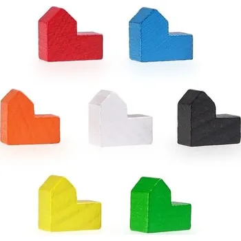 Příslušenství k deskovým hrám Dřevěný žeton - Kostel, barva červená