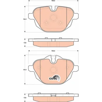 Brzdová destička Sada brzdových destiček, kotoučová brzda TRW GDB1840