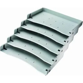 Sada šikmých pořadačů A4 světle šedá 5 ks