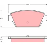 Sada brzdových destiček, kotoučová brzda TRW GDB945