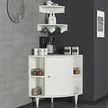 Komoda Rohová skříňka s policemi KOGU bílá