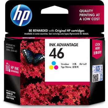HP CZ638AE (46), originální inkoust, barevný, 750 stran (14 ml)