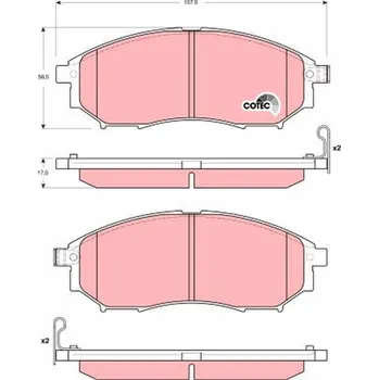 Brzdová destička Sada brzdových destiček, kotoučová brzda TRW GDB3392