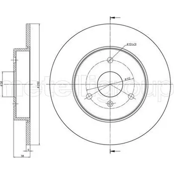 Brzdový kotouč TARCZA HAM.SMART FORTWO 98-