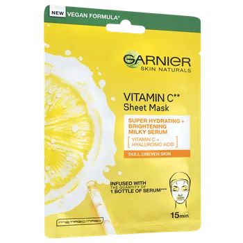 Pleťová maska Garnier Skin Naturals plátýnková maska s rozjasňujícím a hydratačním účinkem s vitaminem C 28 g