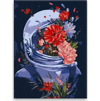 Hračka Malování podle čísel - Květinový vesmír - 30x40 cm, plátno vypnuté na rám - CZ výroba