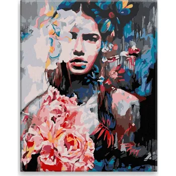 Malování podle čísel - V pozadí - 40x50 cm, bez dřevěného rámu - CZ výroba