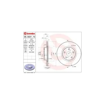Brzdový kotouč Brzdový kotouč BREMBO 09.5531.10
