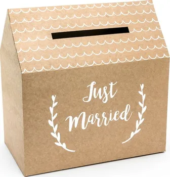 Dárková krabička PartyDeco Box na blahopřání Just Married