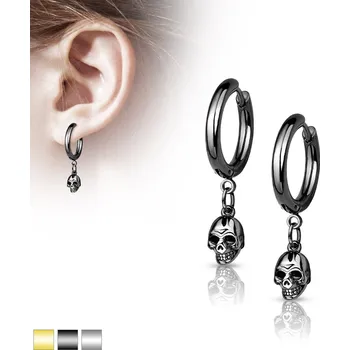 Náušnice Náušnice chirurgická ocel s lebkou