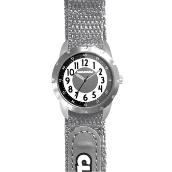 Hodinky Chlapecké hodinky na suchý zip reflexní šedé CLOCKODILE REFLEX