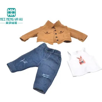 Podzimní sety s bundou 3ks pro American girl a Baby Born 43-45 cm Barva: Hořčicová