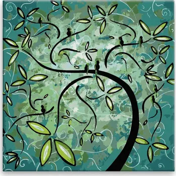 Dětské zboží Malování podle čísel - Jarní záře - 40x40 cm, bez dřevěného rámu - CZ výroba