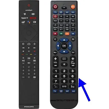 Philips 50PUS8505 náhradní dálkový ovladač