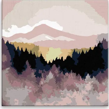 Malování podle čísel - Černý les - 40x40 cm, bez dřevěného rámu - CZ výroba