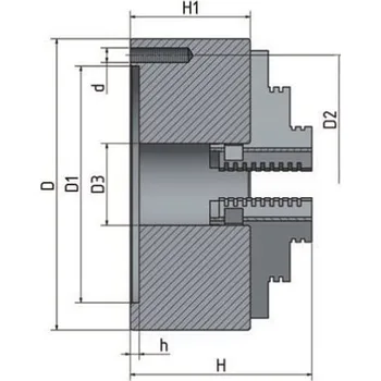 Sklíčidlo OPTIMUM 3-čelisťové sklíčidlo s centrickým upínáním Ø 160 mm