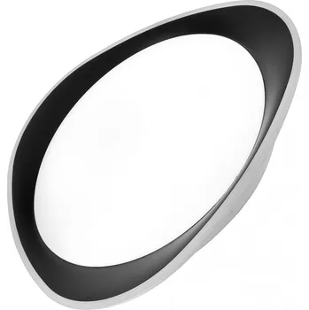 Avide ZEUS - LED stropní svítidlo v černé barvě, LED 48W, 4000K, Ø 54cm (Moderní stropní svítidlo v černé a bílé barvě)