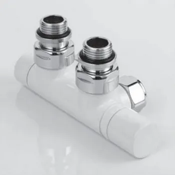 Radiátor Zehnder Set Q armatura rohová, rozteč 50 mm, s regulační hlavicí vlevo, bílá Z-839101 Z-839101