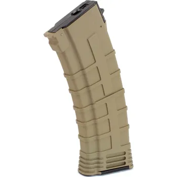 Airsoft CYMA Tlačný zásobník stylu TAPCO pro AK74 na 150 ran - TAN