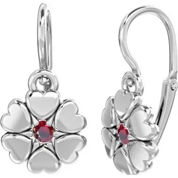 Šperk Couple, Dětské náušnice Poppy, bílé zlato s barevnými zirkony, 585-66-3-0685.1B00.0.00.004.14