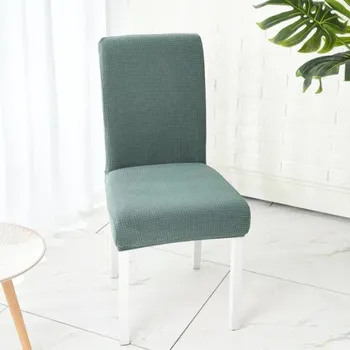 Potah na židli Elastické potahy na jídelní židli voděodolné jednobarevné 55x60 cm Barva: zelená
