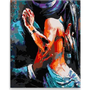 Malování podle čísel - Jihoamerický tanec - 40x50 cm, bez dřevěného rámu - CZ výroba