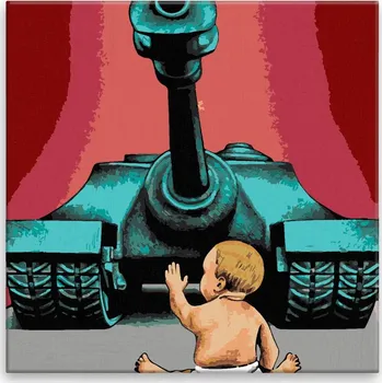 Malování podle čísel - Bez boje - 40x40 cm, bez dřevěného rámu - CZ výroba