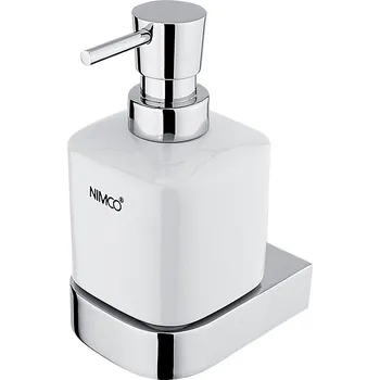 Dávkovač mýdla Nástěnný dávkovač tekutého mýdla keramický, chrom, pumpa plast NIMCO NIKAU NK 30031K-26 Nimco