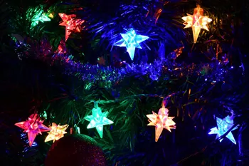 Vánoční osvětlení Nexos Trading D33456 řetěz hvězdy 40 LED multicolor