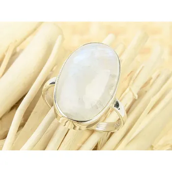 Prsten Oválný prsten měsíční kámen Ag 925/1000