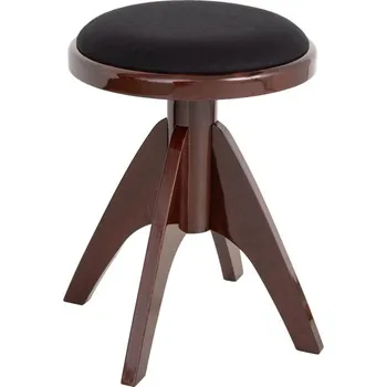 Discacciati stolička 101 - Mahagon lesk, černý semiš sedák