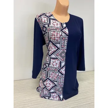 Dámská tunika Halenka PASA, Barva Modrá, Velikost XXL 48, Materiál 96% Viskoza 4% Lycra