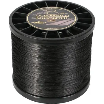 Rybářská šňůra Pletená Šňůra Mikado Nihonto Octa Braid Černá 0,12mm 8,90kg 2100m