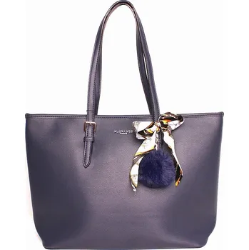 Kabelka Tmavěmodrá velká elegantní kabelka na rameno FLORA&CO F2508