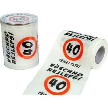 Žertovný předmět DIVJA Narozeninový toaletní papír k 40