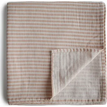 Zavinovačka MUSHIE výpredaj||Všetky značky Mushie mušelínová zavinovačka z organickej bavlny Natural Stripes