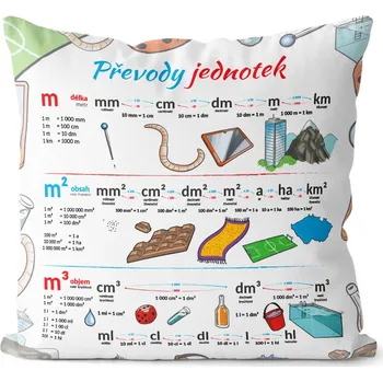 Dekorativní polštářek Polštář 40 x 40 cm - Převody jednotek