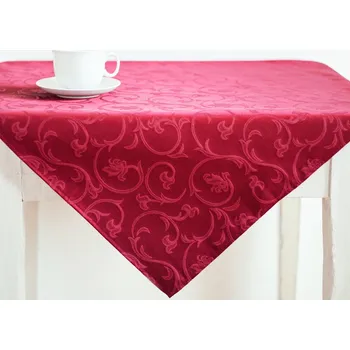 ubrus HEDVA ČESKÝ BROKÁT Ubrus Odaska 77x77 krucánky vínová