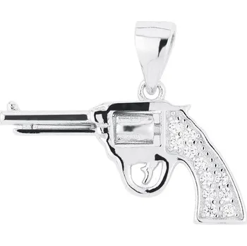 Přívěsek Stříbrný přívěsek revolver